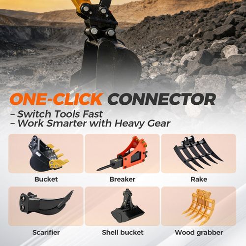 Quick Hitch Coupler Attachments For 0.8-2 Tons Mini Diggers Excavators 25mm Pins — image 4