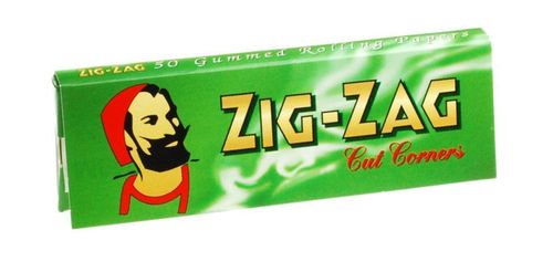 Zig Zag Green Standard Rolling Papers Regular 50 - 100 Booklets -  Cut Corners — image 5
