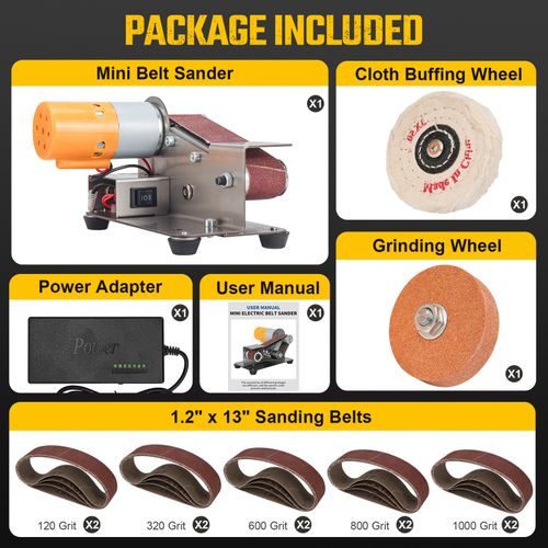 Mini Belt Grinding Machine Tool Adjustable Sharpening Machine Sanding Grinding — image 4