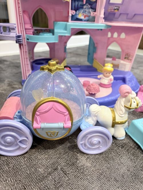 Fisher Price Little People Disney Princess Songs Palace 2012 & Cinderella Coach — image 4