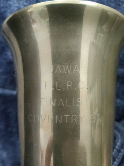 speedway trophy Jawa ELRC 99 Coventry Finalist trophy Silver plated EPNS