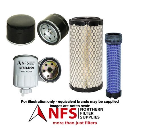 NFS Filter Kit fits Bobcat E08, E10, E14, E16 with Kubota D722 Engine