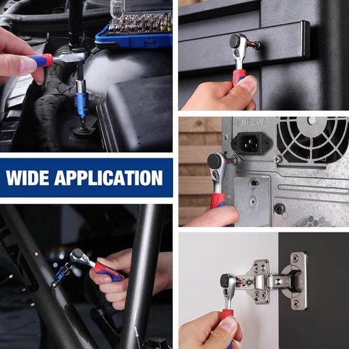 WORKPRO 1/4" Drive Mini Ratcheting Screwdriver&Screwdriver Bits Set 43-Piece — image 9