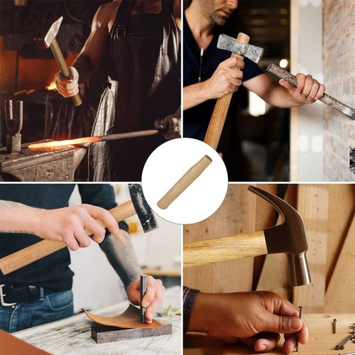 Wooden Club Lump Hammer Replacement Handle 10" Spare Solid Wood Shaft — image 4