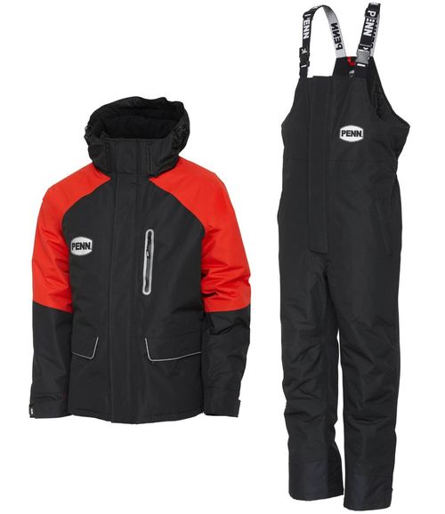 Penn Fierce Thermo Suit MENS XXXL Fiery Red Black Waterproof Jacket & Waders 3XL — image 1