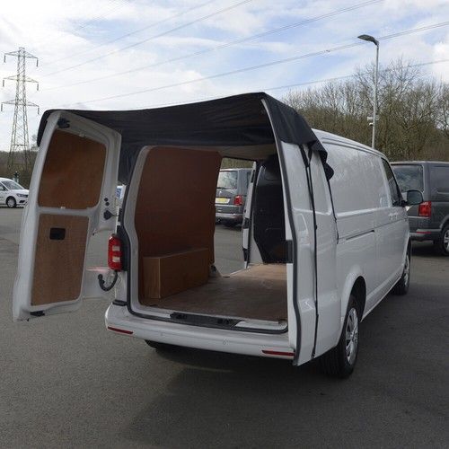 Vw T5/T5.1 Transporter Kombi Rear Barn Door Tailored Awning Cover Black/Grey