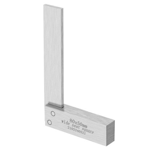 Carpentry Measuring Tool Carbon Steel L-Shaped Right Angle Ruler Silver Durable