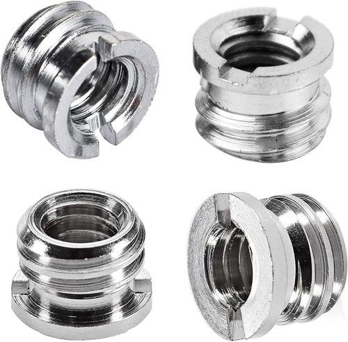 2pcs  3/8" Male to 1/4" Female Camera Tripod Monopod Adapter Screw Thread UK