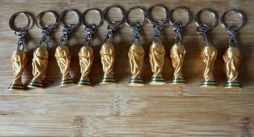 10 World Cup Trophy Keyrings High-Detail 3D Printed Keyring pack of 10 — image 2