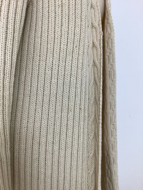 Vintage 1970s handmade cardigan cable knit fisherman chunky wool jacket #V3 — image 10