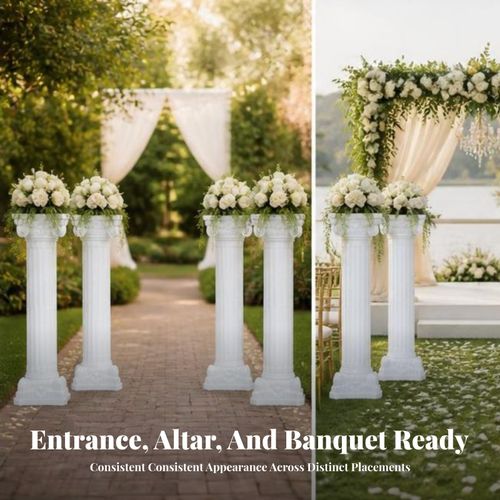 Roman Column with Pedestal Base Decorative Classical Pillar Prop Lightweight — image 7