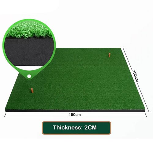 Hillman PGM Golf 1.5m Deluxe Practice Mat with Rubber Tee — image 1