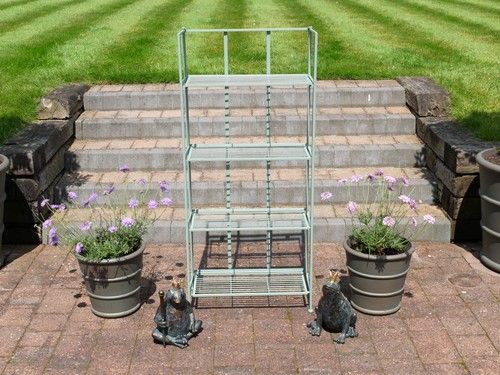 4 Tier Metal Plant Stand Garden Shelf Outdoor Flower Pot Display Storage Rack
