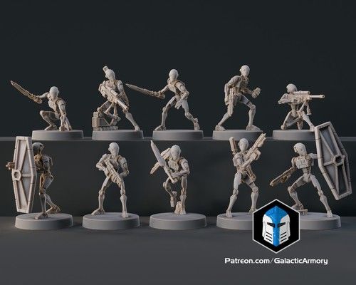 BX Commando Droids Miniatures 1:48 legion compatible