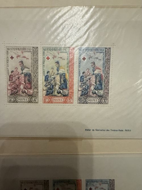 Laos Stamp Collection 1950s-60s C13 Candidate Deluxe Sheets Folder — image 12