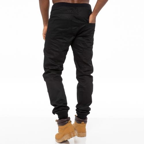 Enzo Mens Cuffed Jogger Jeans Elasticated Waist Designer Denim Pants All Sizes — image 2
