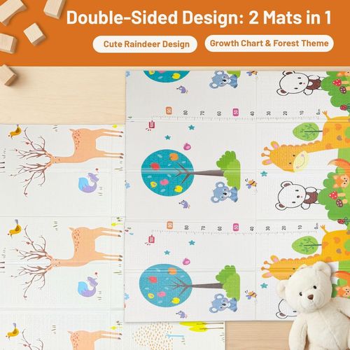 Foldable Baby Play Mat 200 x 180cm Waterproof Soft Crawling Floor Rug Kids Mat — image 3