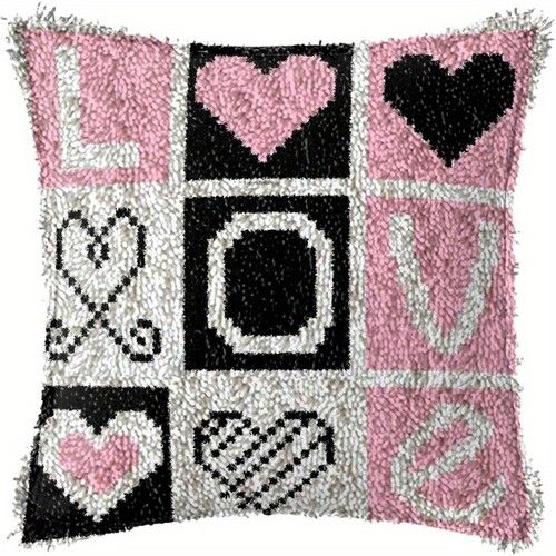 Dog Dinosaur Yak Latch Hook Kit Pillow Case Embroidery Cushion Cover Making Kits