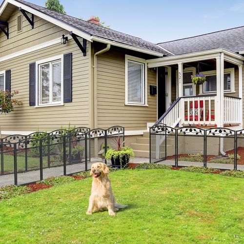 5x Garden Fence Metal Wire Panels with Gate Yard Pet Dog Playpen Animal Barrier — image 5