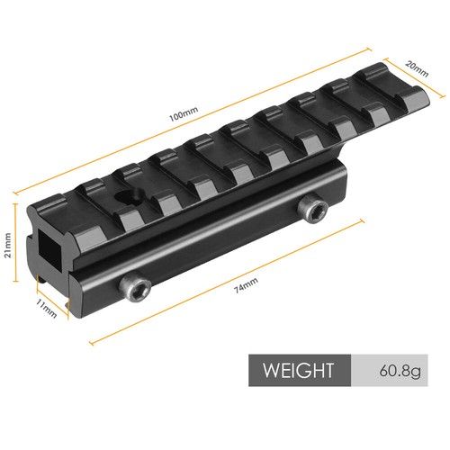 11mm to 20mm Dovetail Picatinny Rail Extension Adapter Scope Mount Base