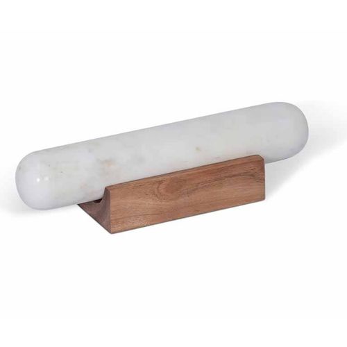 Garden Trading Rolling Pin 27cm Brompton Rolling Pin White Marble — image 2