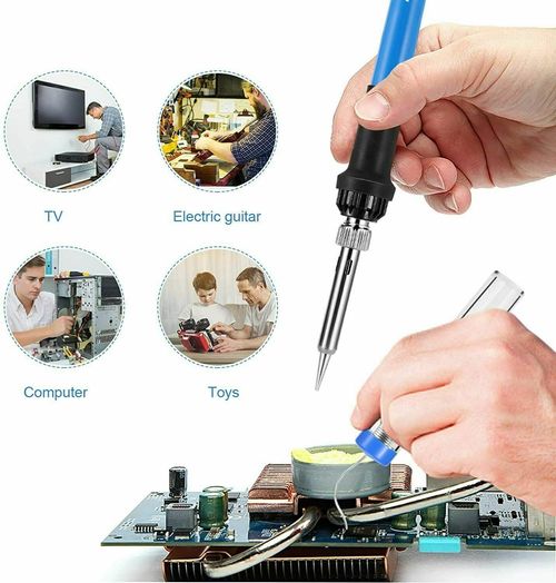 60W  Electronics Welding Solder Irons Tool Adjustable Temp Soldering Iron Kit UK — image 10