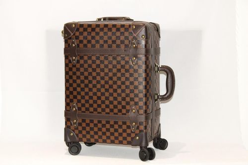 Vintage Hard Shell 3-Piece Luggage Set Chequer Multicolour,Spinner,Check TSA Lck — image 6