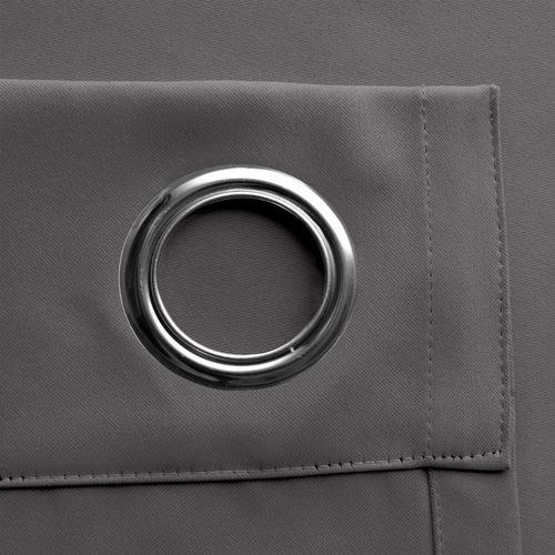Thick Thermal Blackout Curtains Ready Made Eyelet Ring Top Pair Panel +Tie Backs — image 5