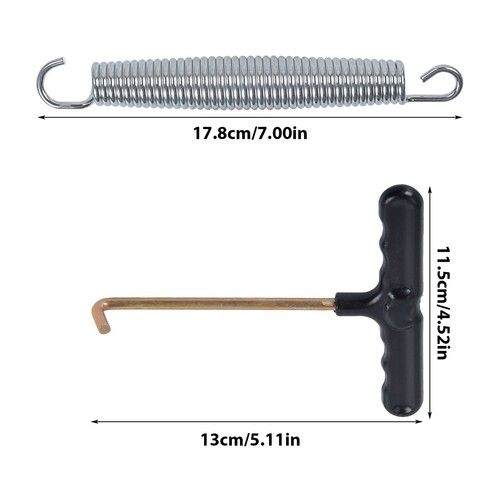15/30/45X TRAMPOLINE SPRINGS 7" / 8" REPLACEMENT HEAVY DUTY GALVANIZED & T-HOOK
