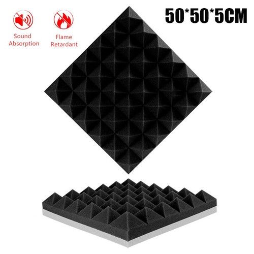 6-48x Thick Soundproofing Acoustic Foam Tiles Wall Panels Self-adhesive Studio