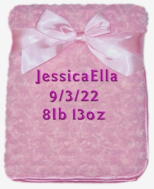Personalised Baby Blanket Embroidered Soft Luxury Fluffy Newborn Babies Gift — image 6