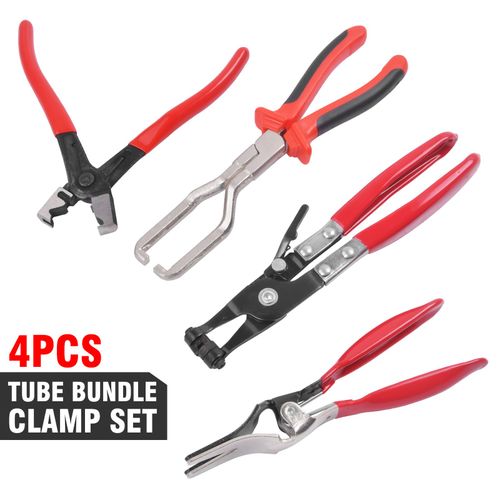 4Pcs Hose Clamp Pliers Remover Kit Water Pipe Fuel Spring Removal Tool Pipe Clip — image 4