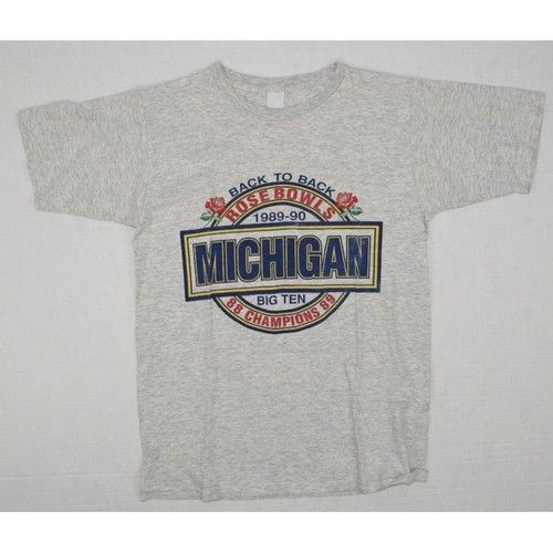 Vintage T-Shirt Michigan Single Stitch Mens M 90s Michigan Big Ten Made USA 1990