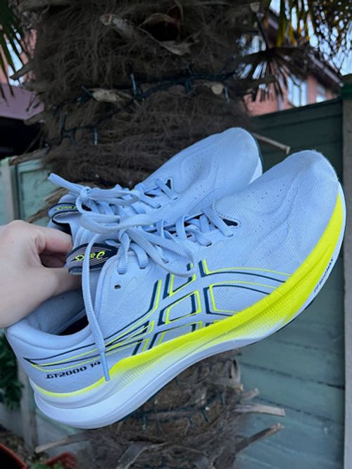 ASICS GT-2000 14 Men’s Running Trainers Grey/Yellow Cushioned Mesh UK 8.5