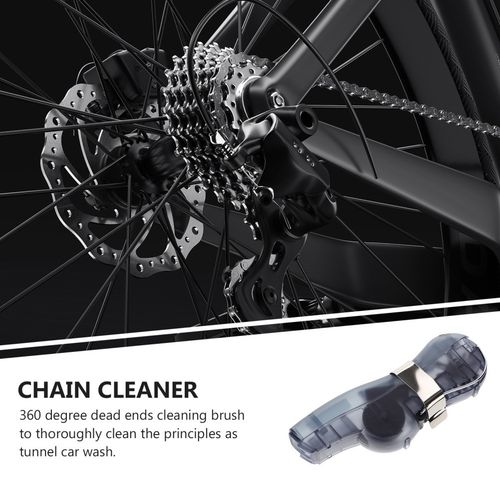 Bike Chain Cleaner Device Durable Plastic Reusable Tool Dark Grey for Motorcycle — image 8