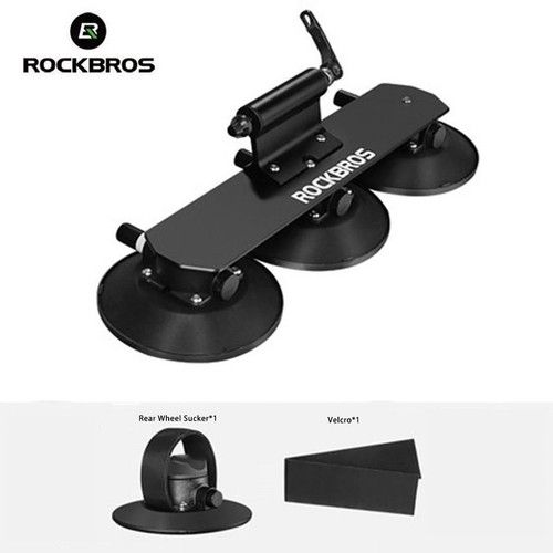 ROCKBROS Bike Rooftop Carrier Bike Rack Sucker Quick Release Upright Roof Rack