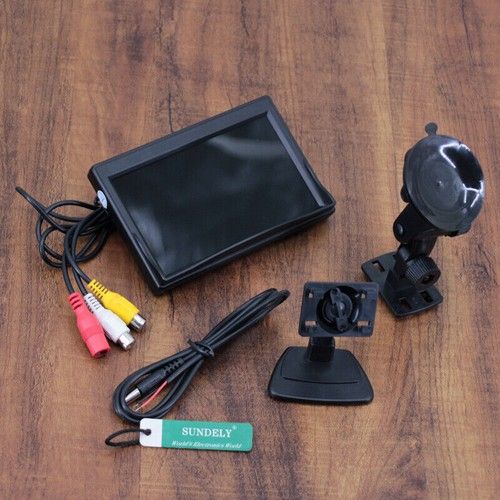 5 Inch TFT LCD HD Screen Monitor Car Rearview Reverse Backup Parking Camera
