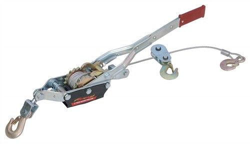 Cable Puller 4 Ton One Hand Winch 3m Cable 3 Hooks Manual Load Tensioner