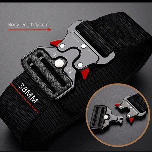 Tactical Belt for Men Quick Release Buckle Outdoor Sports Military Waist Belt