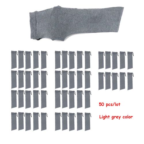 50pcs/lot Grey Handgun Pistol Gun Sock Storage Sleeves Silicone Treated Pouches — image 1