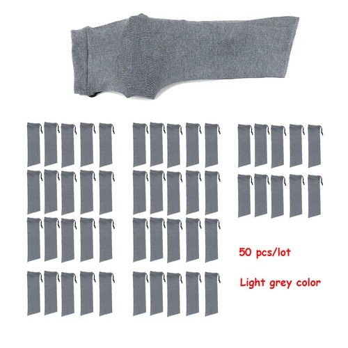 50pcs/lot Grey Handgun Pistol Gun Sock Storage Sleeves Silicone Treated Pouches
