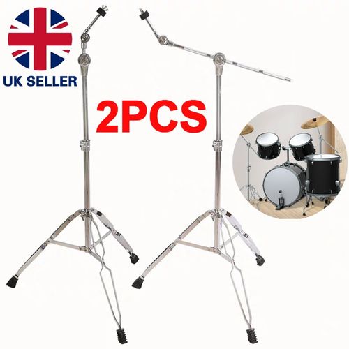 2PCS Adjustable Tornado Cymbal Boom Stand-Double Braced Boom/Straight Combo NEW — image 1