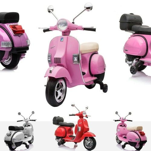 Licensed Vespa PX150 12V Kids Electric Ride On Scooter Battery Powered Motorbike
