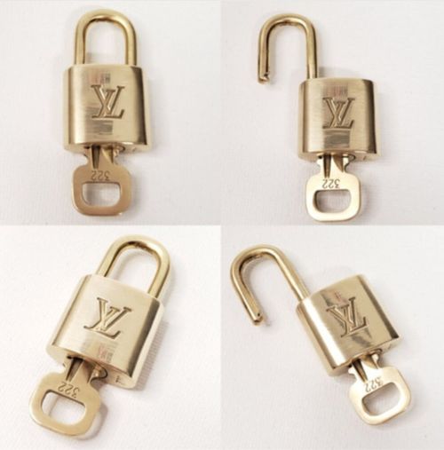 Authentic Louis Vuitton Gold Lock and Key Excellent Shiny — image 3