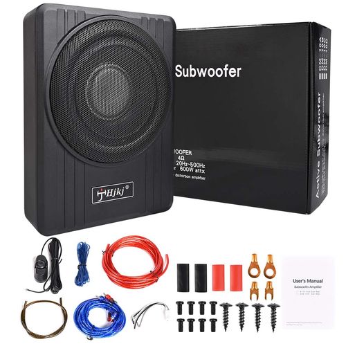 12V 10" 600W Car Subwoofer Active Underseat Bass Box Audio Sub Speaker Amplifier — image 17