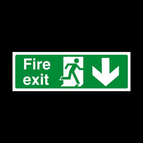 Fire Exit Plastic Sign or Sticker - Emergency Exit, Escape — image 1