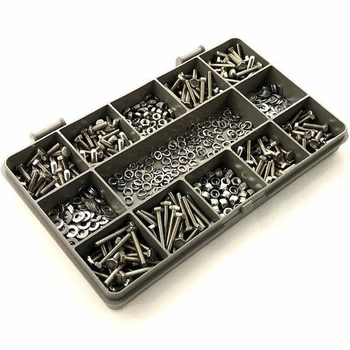 510 ASSORTED PIECE A2 STAINLESS M3 BOLTS WASHERS NYLOC FULL WING DOME NUTS KIT