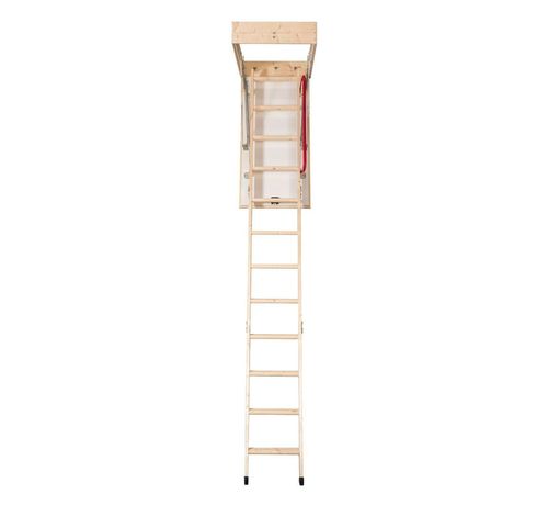 Wooden Folding Loft Ladder Insulated Hatch Frame 57cm x 115cm Pull Down Access — image 5
