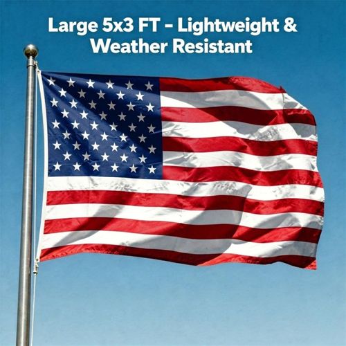 USA American National Flag 5X3FT Independence Day Football World Cup Fan Support — image 3
