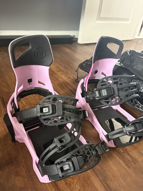 Nidecker OG Supermatic Snowboard Bindings Milkshake Pink/Black Size M — image 14